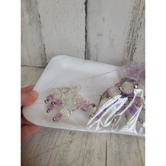 Vintage Victorian Beaded woman poodle umbrella ornament xmas - Picture 6 of 8